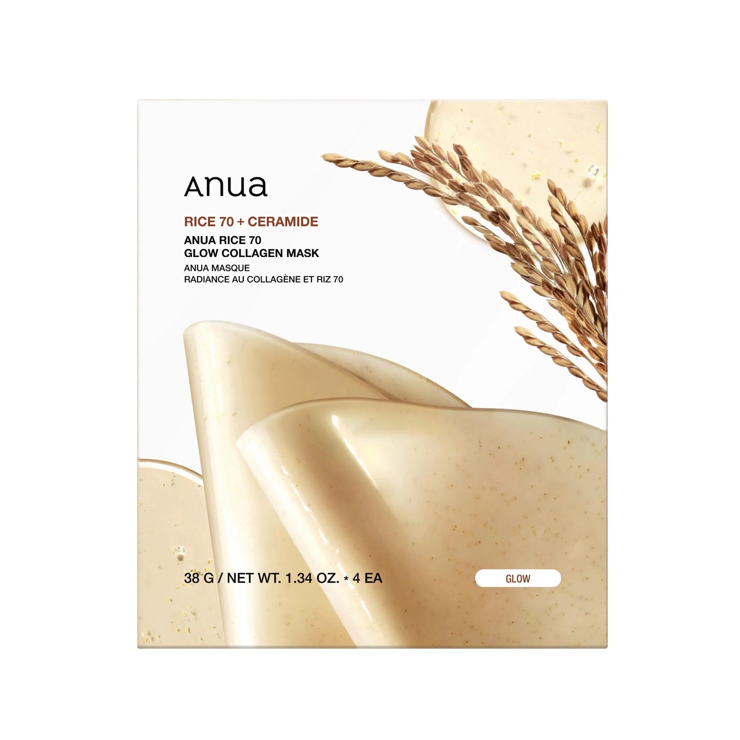 Anua Rice 70 Glow Collagen Mask