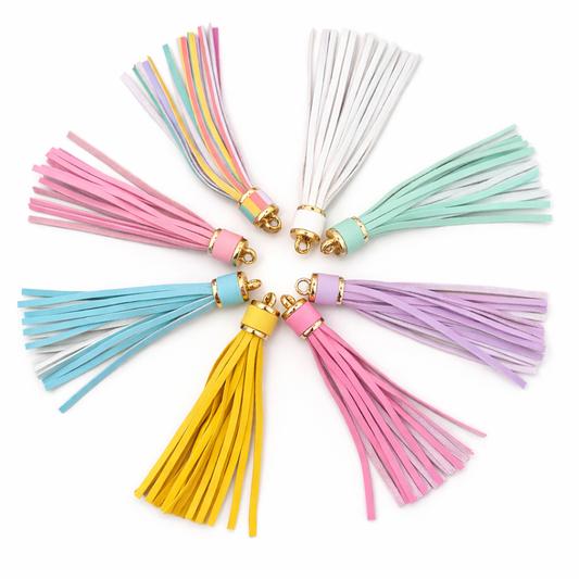 Pastel Faux Leather Tassel