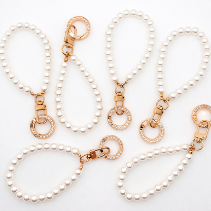 Pearl Keychain - Golden