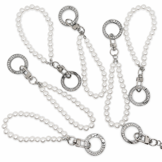 Pearl Keychain - Silver